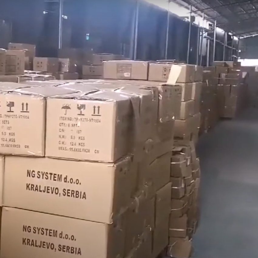Packing finished dinnerware